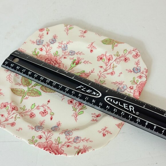 Johnson Bros Rose Chintz Square Plate 7.5 Iich VTG England Floral Cottage Chic - Picture 11 of 15
